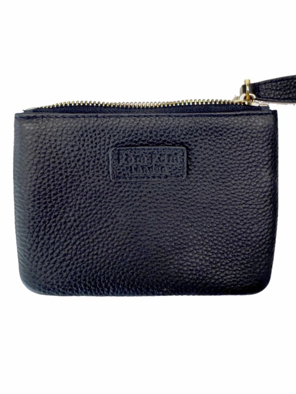 Pom Pom London Chelsea Coin Purse Navy Leather Unused